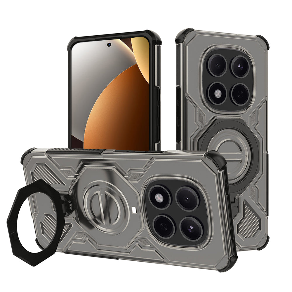 Skyddsfodral för Xiaomi Poco M8 Pro / Redmi Note 15 Pro+ 5G, Techsuit, Carbon Shield Pro, Rökfärgad