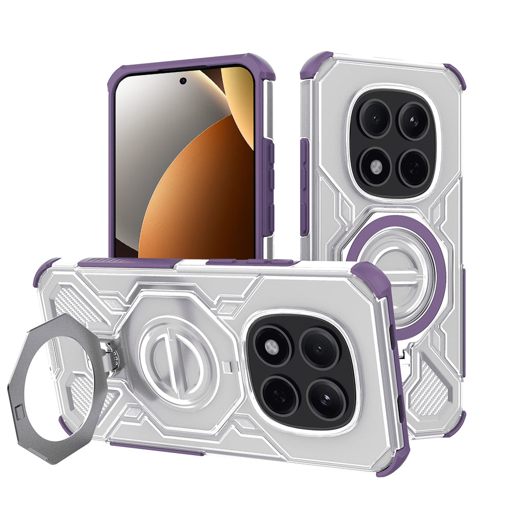 Skyddsfodral för Xiaomi Poco M8 Pro / Redmi Note 15 Pro+ 5G, Techsuit, Carbon Shield Pro, Lila