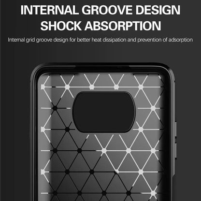 Fodral för Xiaomi Poco X3 Pro / X3 NFC / X3, Techsuit, Kolfiber, Svart