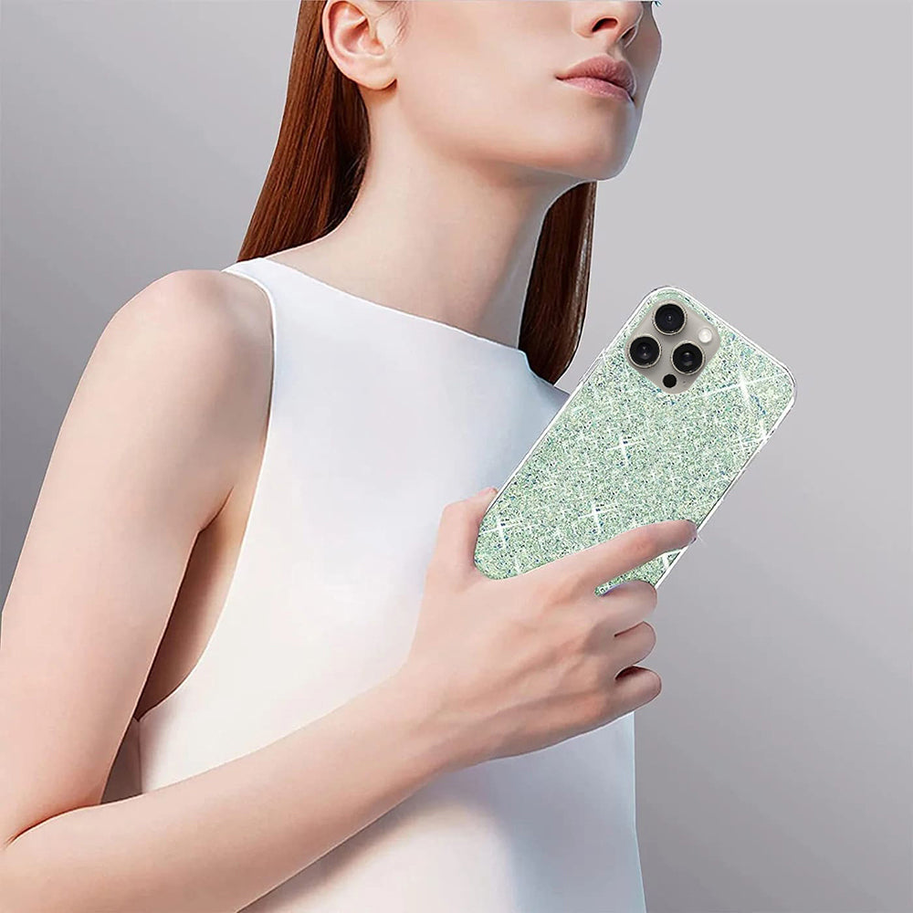 Fodral för Xiaomi Poco X6 Pro, Techsuit, Glittrande Glitter, Magenta