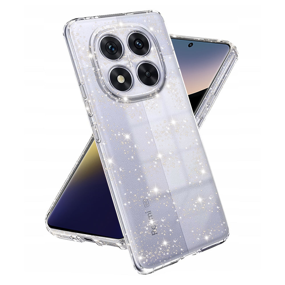 Fodral för Xiaomi Poco X7 / Note 14 Pro 5G, Techsuit, SparkleSkin, Transparent