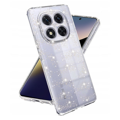 Fodral för Xiaomi Poco X7 / Note 14 Pro 5G, Techsuit, SparkleSkin, Transparent