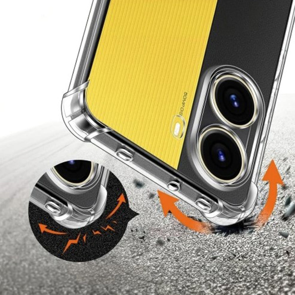 Fodral för Xiaomi Poco X7 Pro, Techsuit, Stötsäker Klar, Transparent