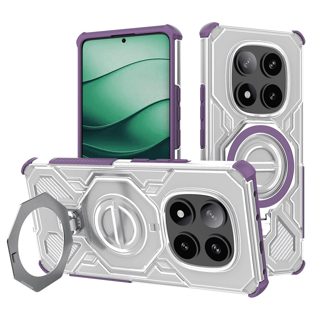 Fodral för Xiaomi Poco X7 / Redmi Note 14 Pro 5G, Techsuit, Carbon Shield Pro, Lila