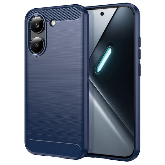 Fodral för Xiaomi Poco X8 Pro, Techsuit, Kolfiber, Blå