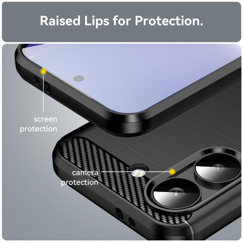Fodral för Xiaomi Poco X8 Pro, Techsuit, Kolfiber, Blå