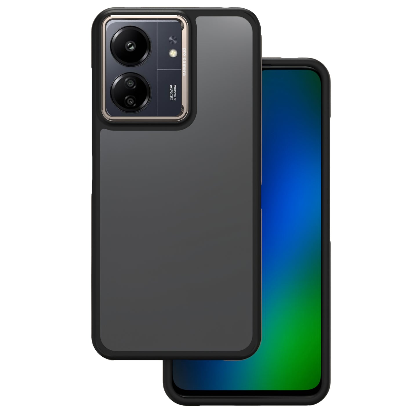 Fodral för Xiaomi Poco M6 / Redmi 13C 5G, OEM, Crystal Black, Grå