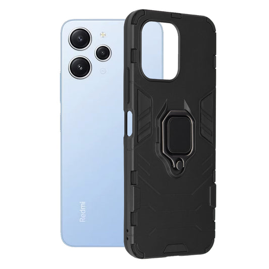 Fodral för Xiaomi Redmi 12 5G / 12, Techsuit, Shield, Svart