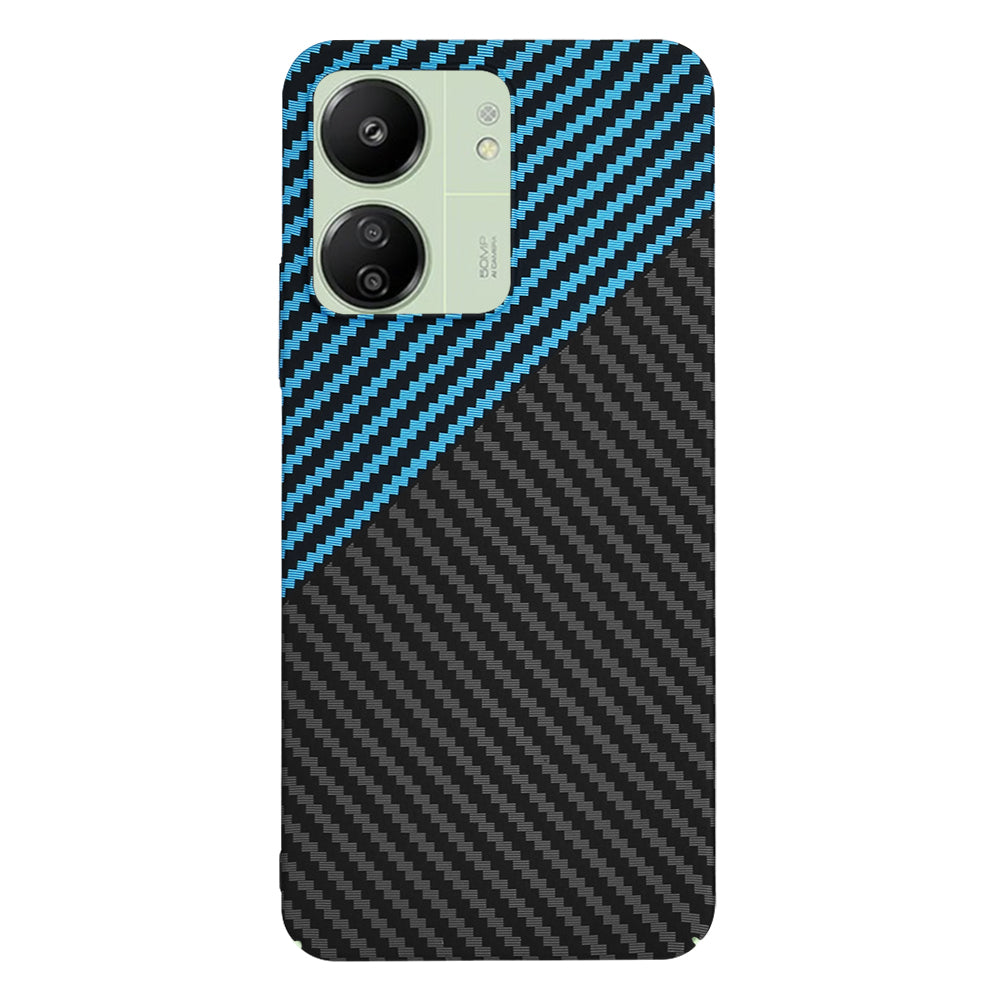 Fodral för Xiaomi Redmi 13C 5G / 13C / Poco C65, Techsuit, Carbonite FiberShell, Svart Bleu