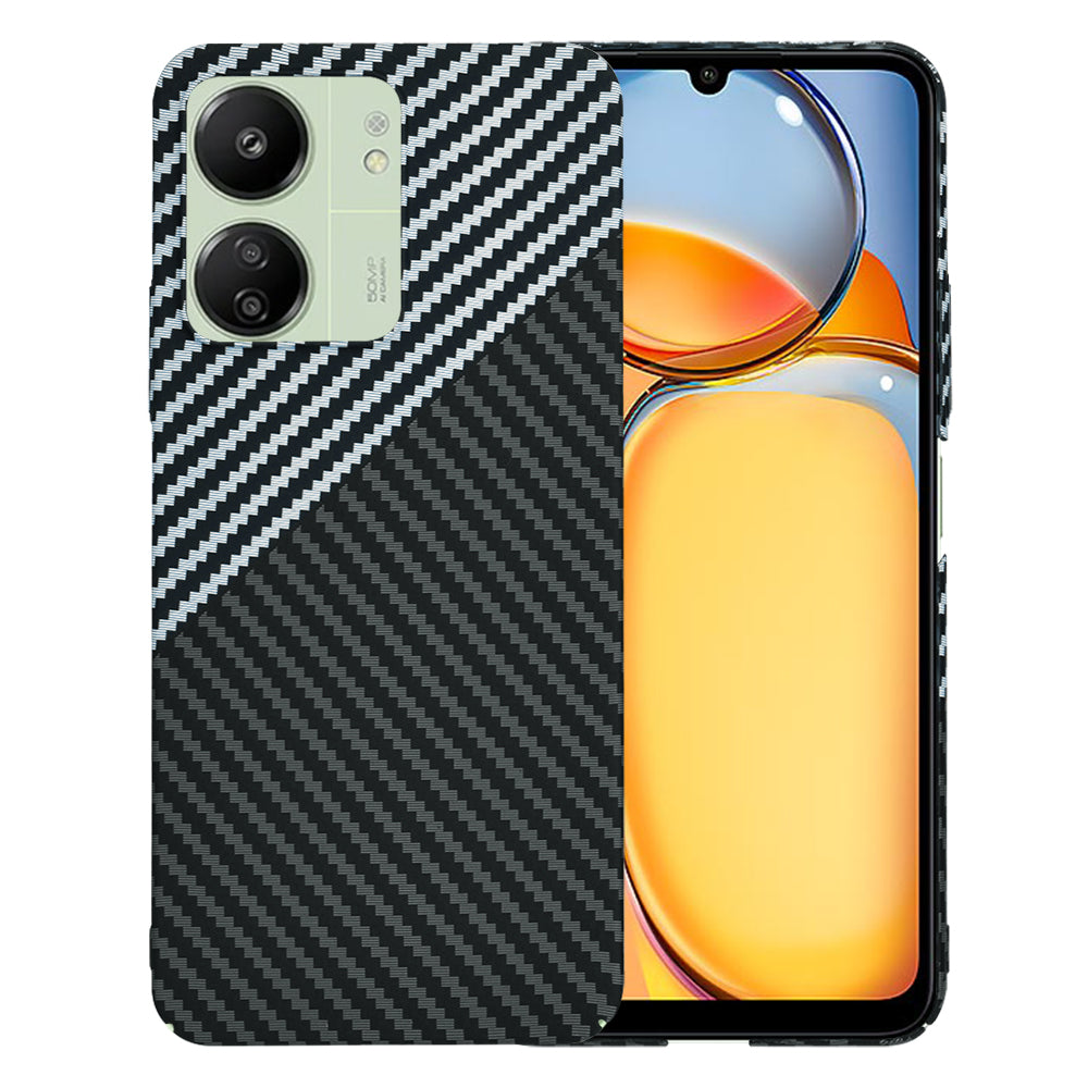 Fodral för Xiaomi Redmi 13C 5G / 13C / Poco C65, Techsuit, Carbonite FiberShell, Svart Grå