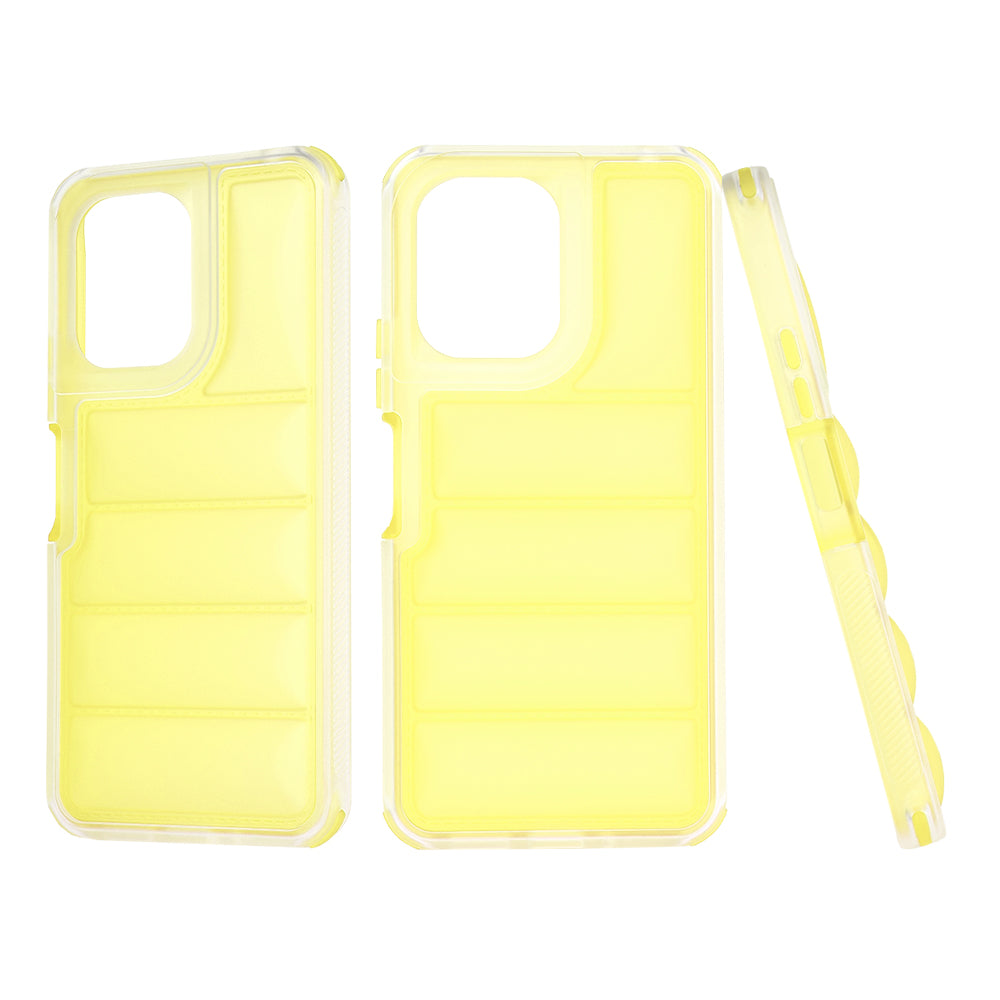 Fodral för Xiaomi Redmi 13C 5G / 13C / Poco C65, Techsuit, Wave Shield, Gul