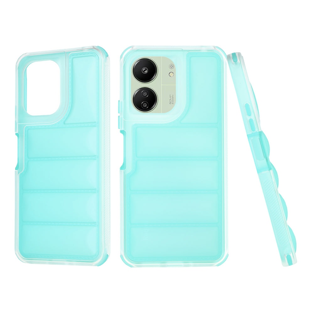 Fodral för Xiaomi Redmi 13C 5G / 13C / Poco C65, Techsuit, Wave Shield, Turkos