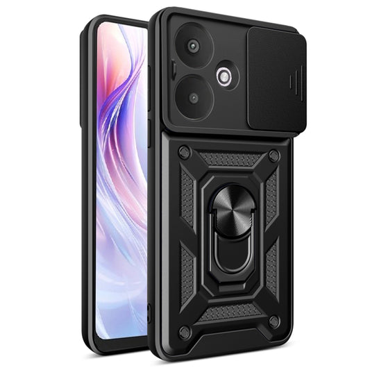 Fodral för Xiaomi Redmi 13C 5G, Techsuit, CamShield, Svart