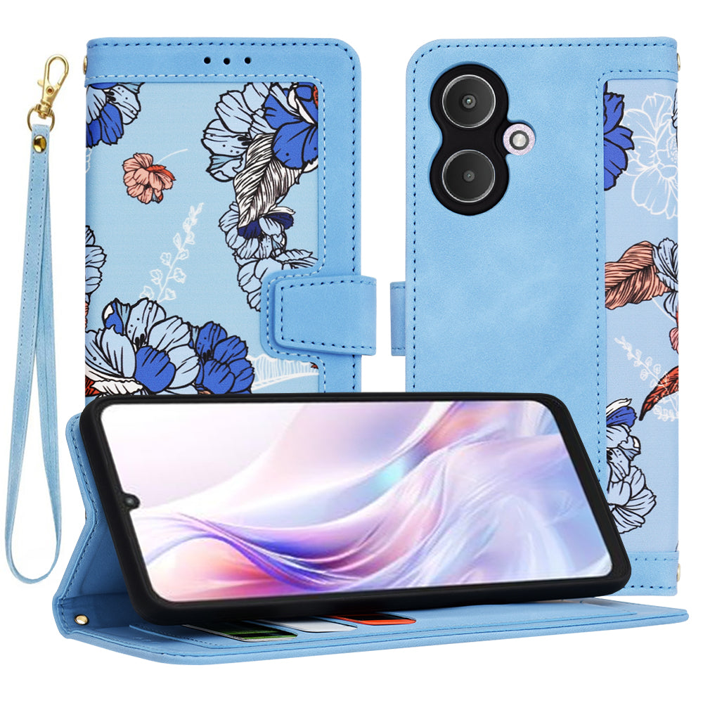 Fodral för Xiaomi Redmi 13C 5G, Techsuit, FlipCraft, Blå