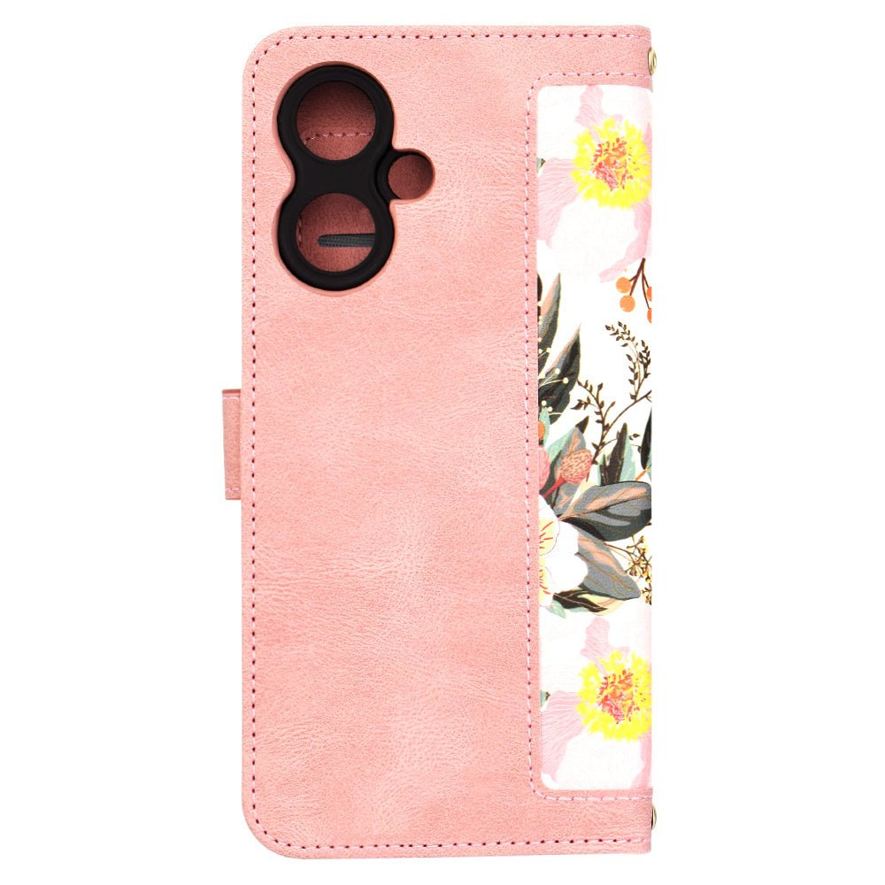 Fodral för Xiaomi Redmi 13C 5G, Techsuit, FlipCraft, Rosa