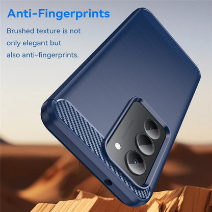 Skyddsfodral för Xiaomi Redmi 15 5G / 15 4G, Techsuit, Kolfiber, Blå