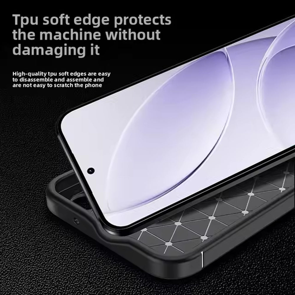 Skyddsfodral för Xiaomi Redmi 15 5G / 15 4G, Techsuit, CarbonFiber, Svart