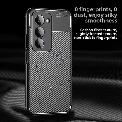 Skyddsfodral för Xiaomi Redmi 15 5G / 15 4G, Techsuit, CarbonFiber, Svart