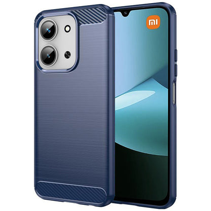 Fodral för Xiaomi Redmi 15C 5G / 15C 4G, Techsuit, Kolfiber, Blå