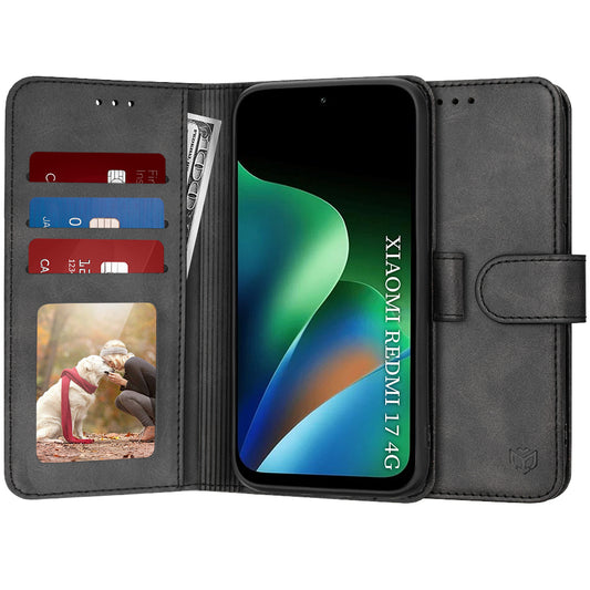 Fodral för Xiaomi Redmi 17 5G / 17 4G, Techsuit, Diary Book, Svart