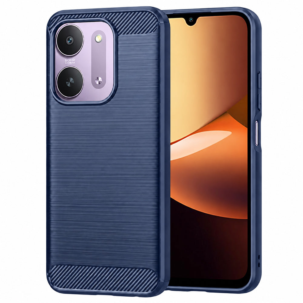 Skal till Xiaomi Redmi 17C 5G, Techsuit, Carbon, blå
