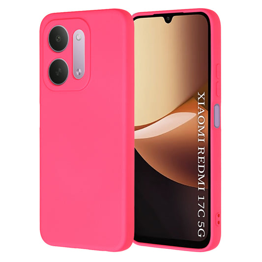 Fodral för Xiaomi Redmi 17C 5G, Techsuit, SoftFlex, mörkrosa