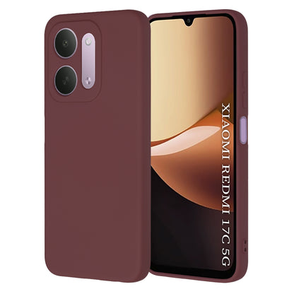 Fodral för Xiaomi Redmi 17C 5G, Techsuit, SoftFlex, vinrött