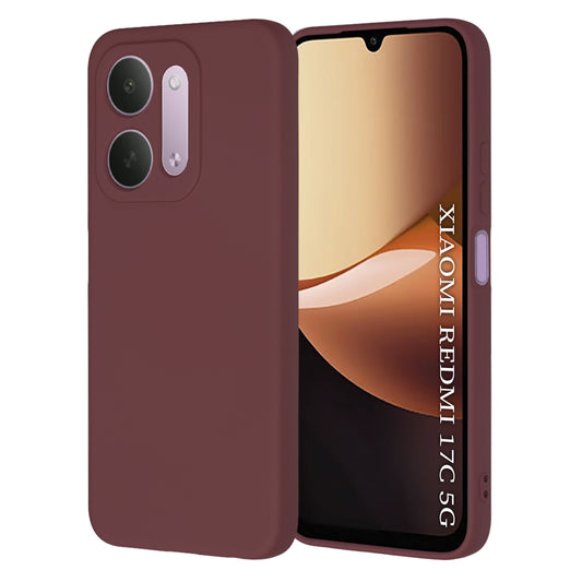 Fodral för Xiaomi Redmi 17C 5G, Techsuit, SoftFlex, vinrött
