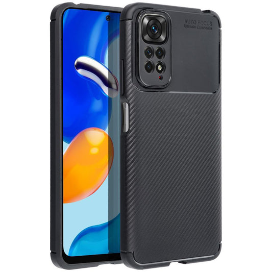 Fodral för Xiaomi Poco C65 / Redmi 13C, OEM, Carbon Premium, Svart