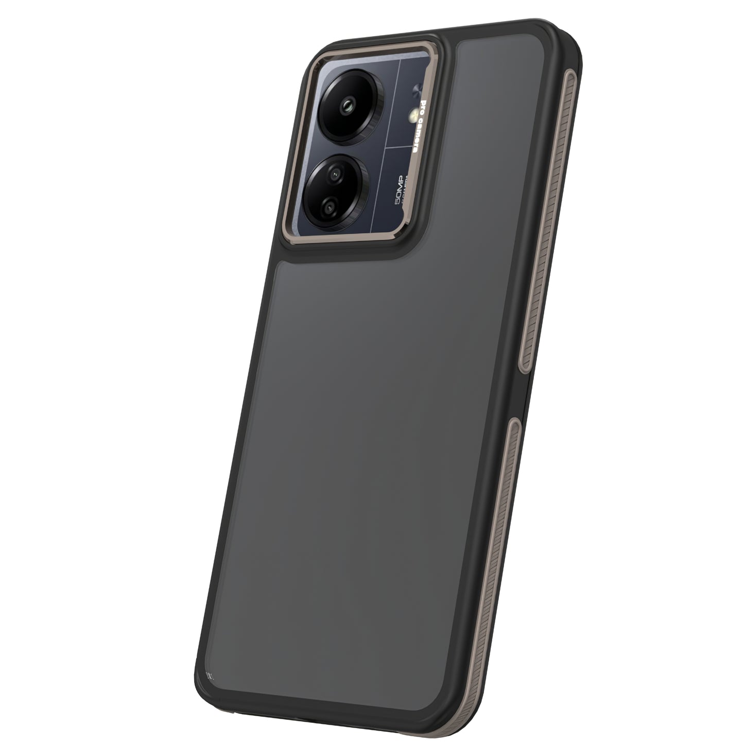 Fodral för Xiaomi Poco M6 / Redmi 13C 5G, OEM, Crystal Black, Grå