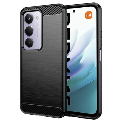 Fodral för Xiaomi Redmi 15 5G / 15 4G, Techsuit, Kolfiber, Svart