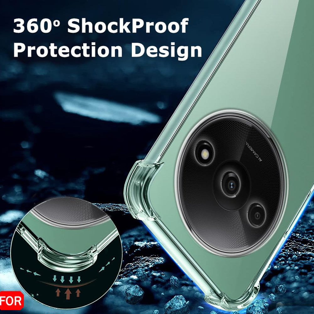 Fodral för Xiaomi Redmi A3x / A3, Techsuit, Stötsäker Klar, Transparent