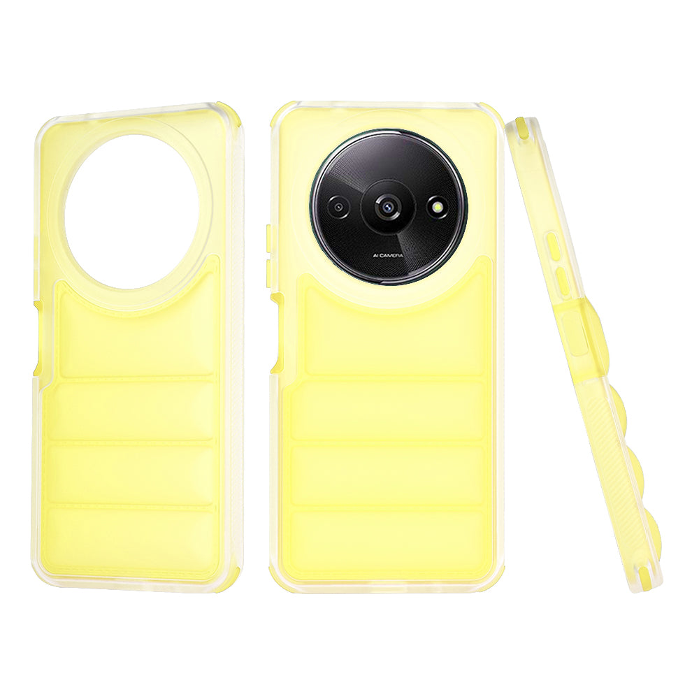 Fodral för Xiaomi Redmi A3x / A3, Techsuit, Wave Shield, Gul