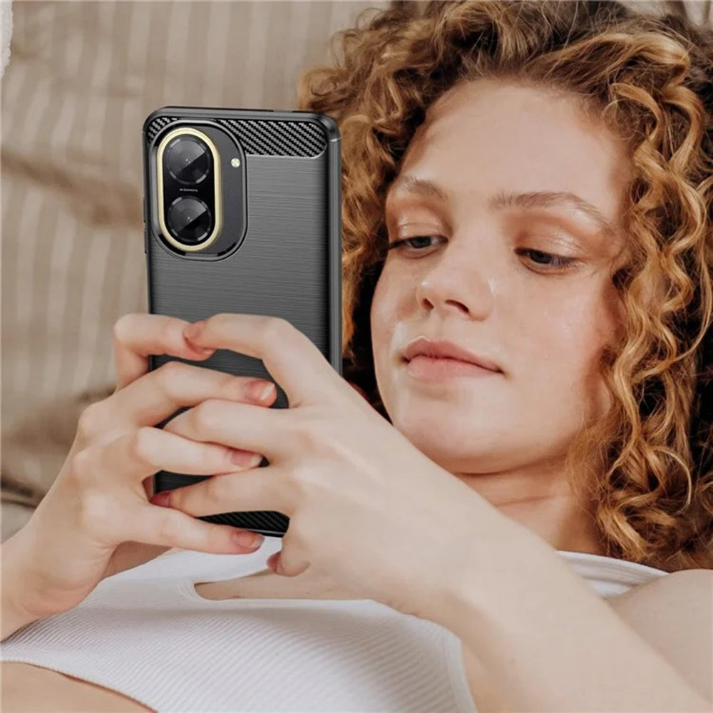 Fodral för Xiaomi Redmi A5 4G (Standard), Techsuit, Kolfiber, Svart