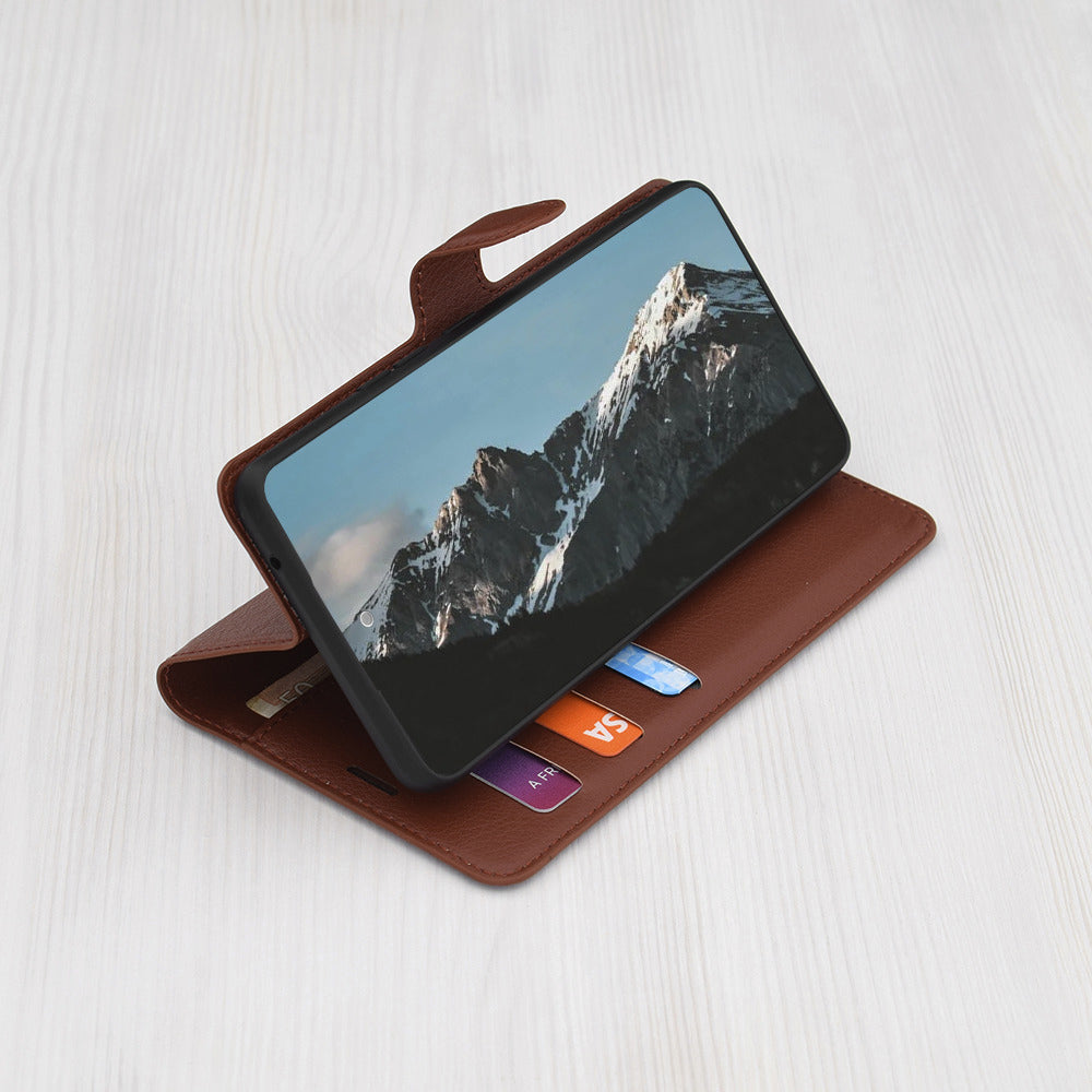Fodral för Xiaomi Redmi A5 4G (Standard), Techsuit, Läder Folio, Brun