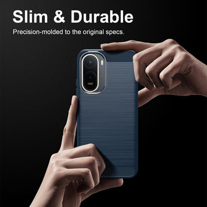 Fodral för Xiaomi Redmi A7 Pro 4G, Techsuit, Kolfiber, Blå