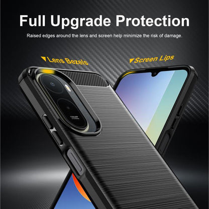 Fodral för Xiaomi Redmi A7 Pro 4G, Techsuit, Kolfiber, Svart