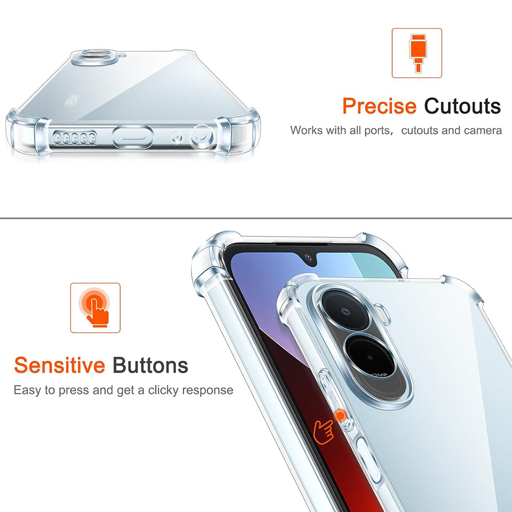Fodral för Xiaomi Redmi A7 Pro 4G, Techsuit, Shockproof Clear, Transparent