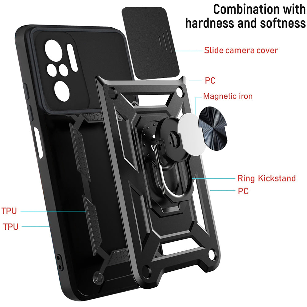 Case for Xiaomi Redmi Note 10 Pro Max / Note 10 Pro, Techsuit, CamShield, Black