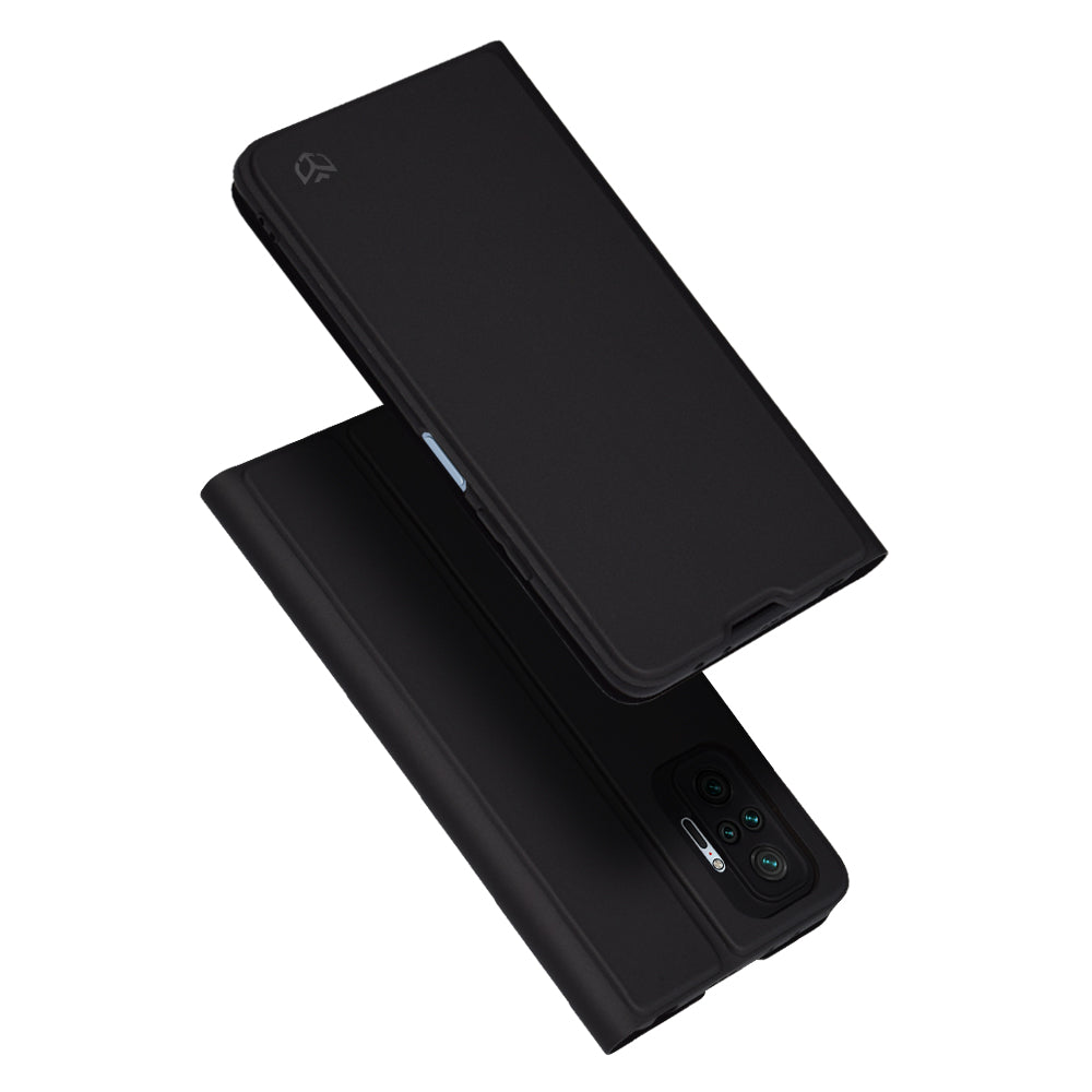 Fodral för Xiaomi Redmi Note 10 Pro Max / Note 10 Pro, Techsuit, Magskin Book, Svart