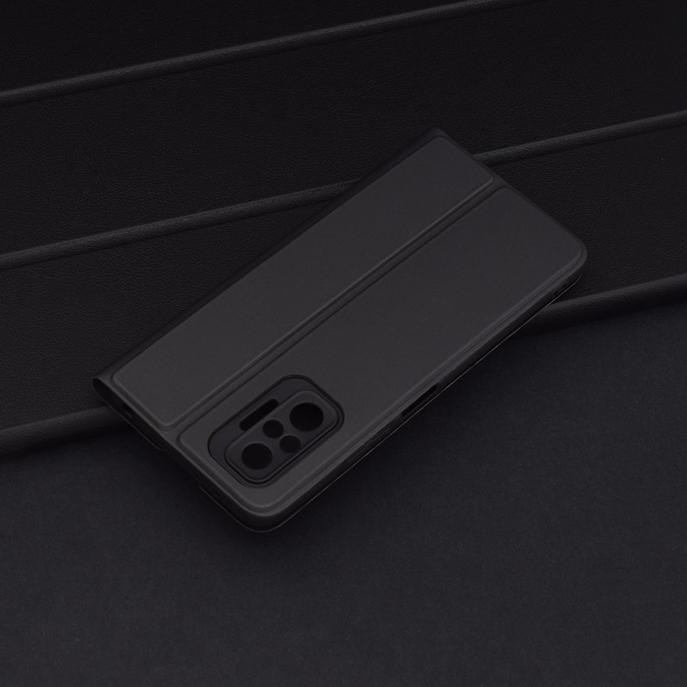 Fodral för Xiaomi Redmi Note 10 Pro Max / Note 10 Pro, Techsuit, Magskin Book, Svart