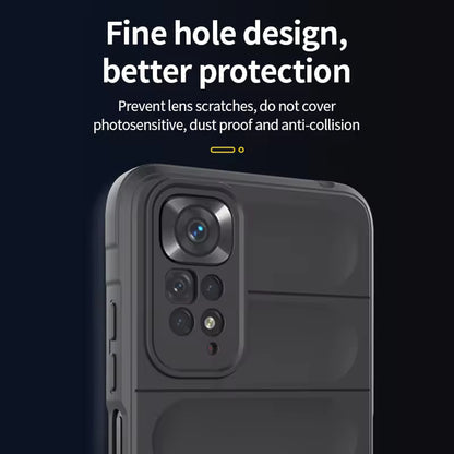 Fodral för Xiaomi Redmi Note 11S / Note 11, Techsuit, Magic Shield, Svart