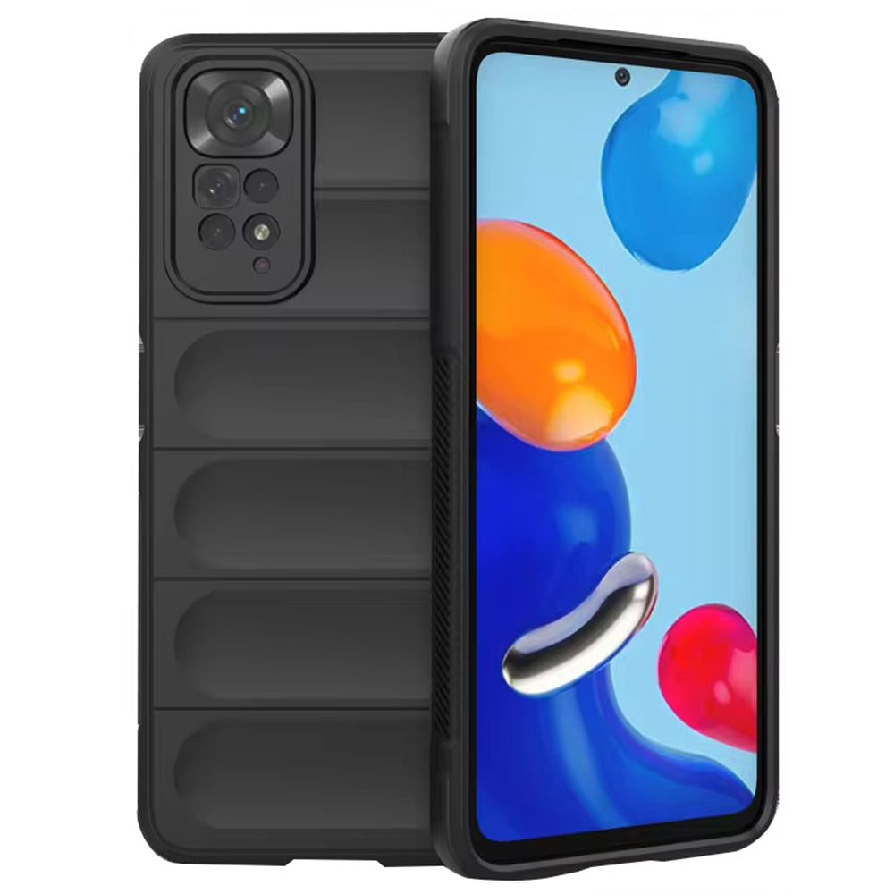 Fodral för Xiaomi Redmi Note 11S / Note 11, Techsuit, Magic Shield, Svart