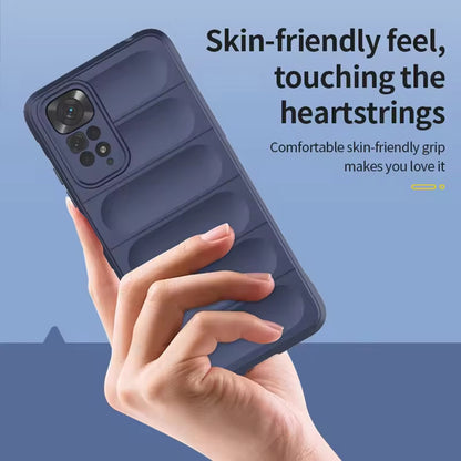 Fodral för Xiaomi Redmi Note 11S / Note 11, Techsuit, Magic Shield, Svart