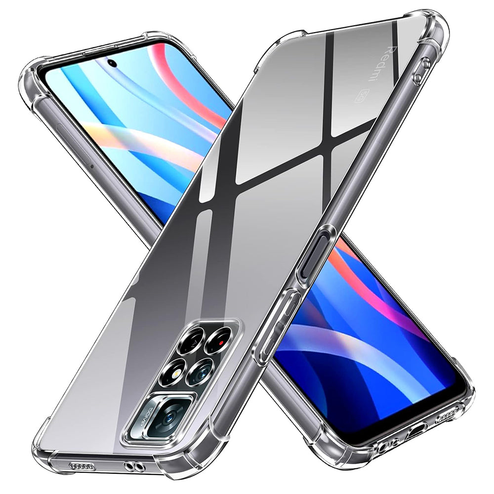 Fodral för Xiaomi Redmi Note 11S / Note 11, Techsuit, Stötsäker Klar, Transparent