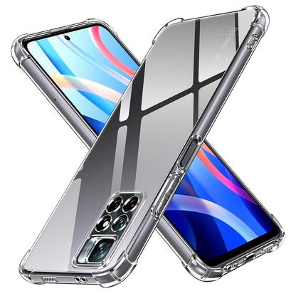 Fodral för Xiaomi Redmi Note 11S / Note 11, Techsuit, Stötsäker Klar, Transparent