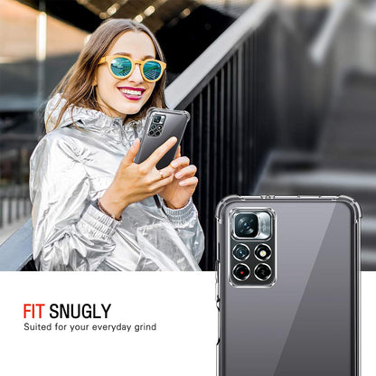Fodral för Xiaomi Redmi Note 11S / Note 11, Techsuit, Stötsäker Klar, Transparent