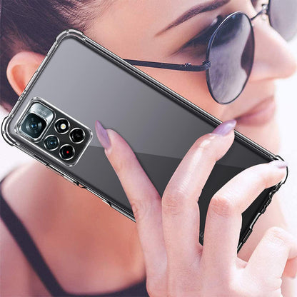 Fodral för Xiaomi Redmi Note 11S / Note 11, Techsuit, Stötsäker Klar, Transparent
