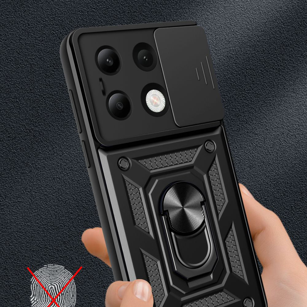 Fodral för Xiaomi Redmi Note 13 4G, Techsuit, CamShield, Svart