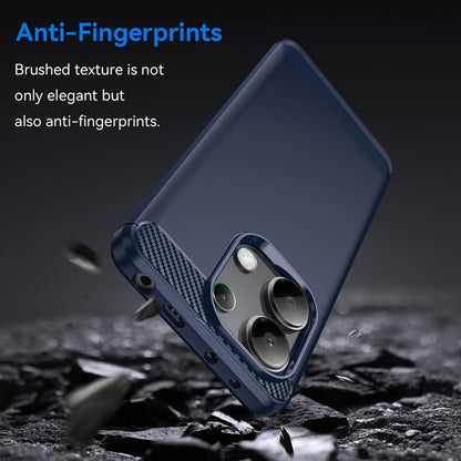 Fodral för Xiaomi Redmi Note 13 4G, Techsuit, Kolfiber, Blå